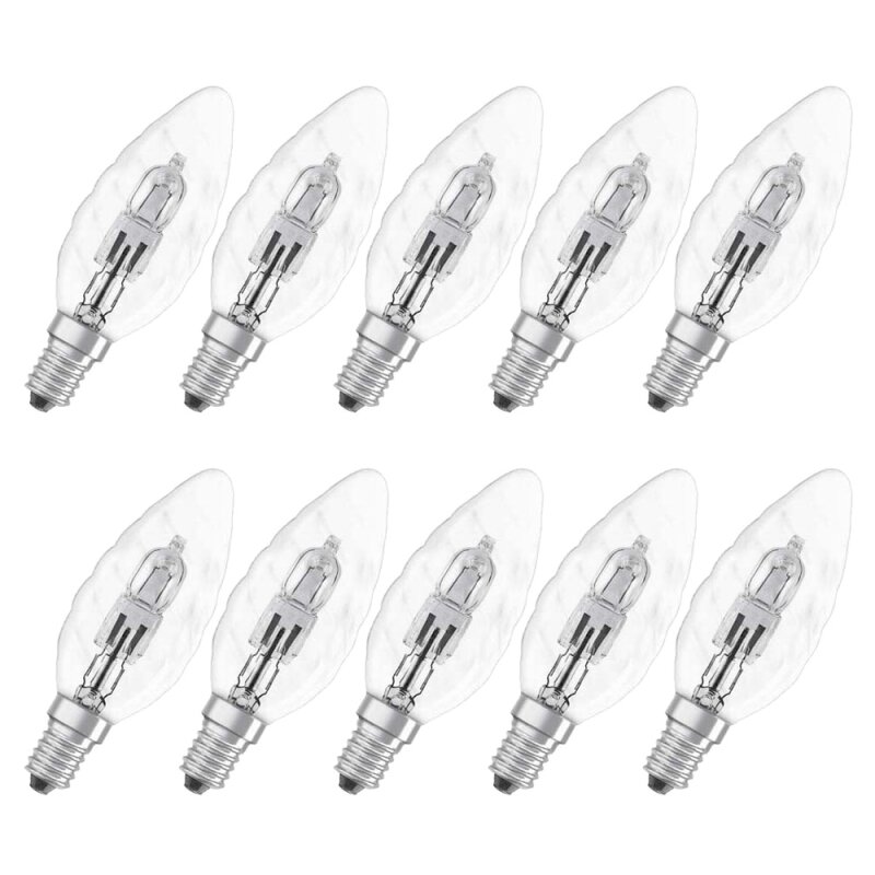 X Osram Kerze Eco Halogen Bw Gl Hbirne W W E Klar Gedreht