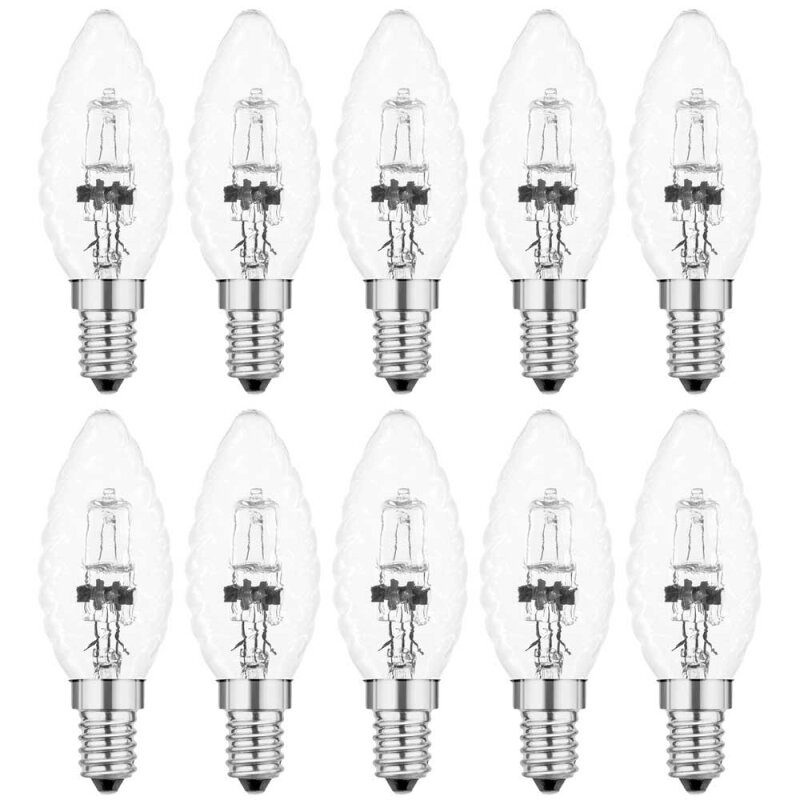 X Eco Halogen Kerze Gedreht W W E Gl Hlampe Warmwei Dimmb