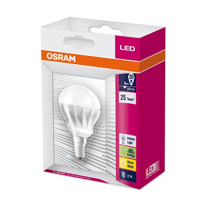 Osram Led Leuchtmittel Parathom Tropfen Cl P W W E Matt Warmwe