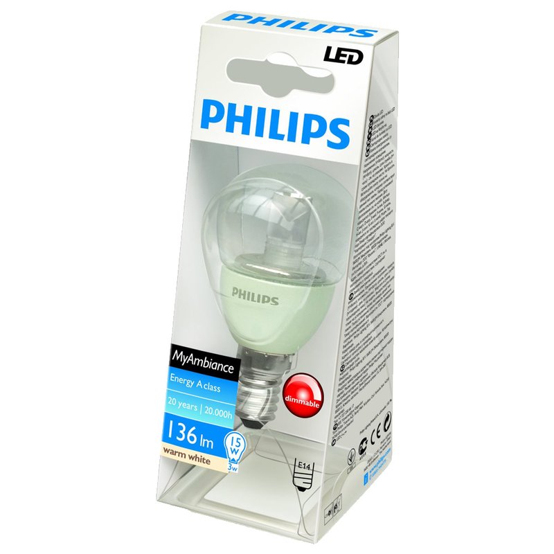 Philips Led Leuchtmittel Tropfen W W E Klar Kugel Warmwei