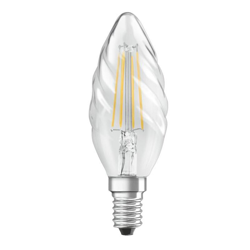 Osram LED Filament Retrofit Classic Kerze Gedreht 4W 40W E14 Klar 4