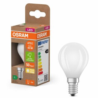 Osram LED Filament Tropfen 2,2W = 40W E14 matt 470lm warmweiß 2700K ultra effizient