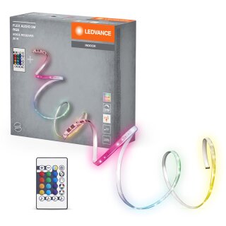 Ledvance LED Strip Streifen 5m 20W weiß RGBW Audio Voice Receiver Dimmbar mit Fernbedienung