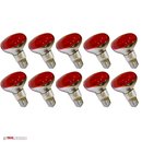 10 x OSRAM Reflektor Glühbirne R80 60W Rot E27 Glühlampe Concentra Spot Color