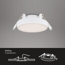 3 x Briloner LED Einbauleuchten Weiß rund Ø7,5cm IP44 3W 350lm Neutralweiß 4000K