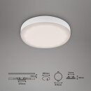 3 x Briloner LED Einbauleuchten Weiß rund Ø7,5cm IP44 3W 350lm Neutralweiß 4000K