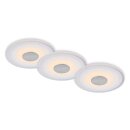 3 x Briloner LED Einbauleuchten Aluminium rund...