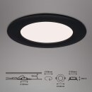 3 x Briloner LED Einbauleuchten Schwarz rund Ø12cm IP44 7W 600lm Neutralweiß 4000K