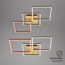 Briloner LED Deckenleuchte Gold-Braun 77x37cm 30W 1300lm warmweiß 3000K schwenkbar 3-Stufen-Dimmbar