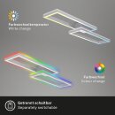 Briloner LED Deckenleuchte Alu 120x28cm 45W 4400lm CCT 2700K-6500K RGB Backlight + Fernbedienung