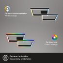 Briloner LED Deckenleuchte Schwarz 64x64cm 34W 3600lm CCT 2700K-6500K RGB Backlight + Fernbedienung