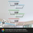 Briloner LED Deckenleuchte Alu 64x64cm 34W 3600lm CCT 2700K-6500K RGB Backlight + Fernbedienung