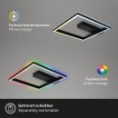 Briloner LED Deckenleuchte Schwarz 57x48cm 20W 1800lm CCT 2700K-6500K RGB Backlight + Fernbedienung