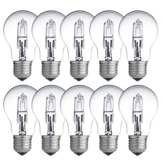 10 x Eco Halogen Glühbirne 70W = 100W / 92W E27 klar dimmbar Glühlampe 2000h