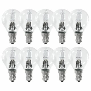 10 x Ormalight Halogen Tropfen 18W ~ 25W E14 klar 204lm dimmbar warmweiß