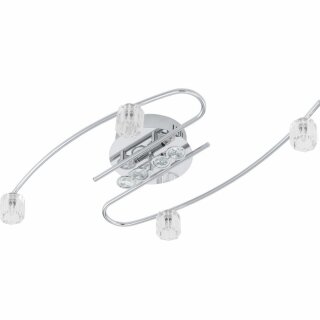 Eglo Halogen Deckenleuchte Virgo Chrom 58cm 4 x 20W + 2 x 10W G4 1080lm warmweiß 2700K
