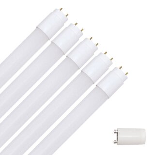 5 x LED Leuchtmittel T8 Röhre 120cm 18W G13 1850lm 840 neutralweiß 4000K inklusive Starter