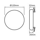 LED line LITE LED Downlight Einbaupanel Ledom Weiß Frameless Ø12cm 18W 1800lm warmweiß 2700K