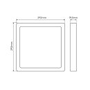 LED line LITE LED Downlight Einbaupanel Easy Fix Pro Weiß eckig 29x29cm 24W 2400lm CCT 3000K/4000K/5000K