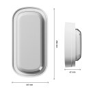 Spectrum LED Wandlampe Deckenleuchte Außenlicht Pastilo Weiß Oval IP54 15W 1800lm CCT 2700/4000/6000K