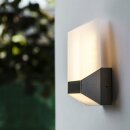 Eco-Light LED Außenleuchte Wandlampe Flat silber IP54 6W 600lm warmweiß 3000K
