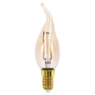 Eglo LED Filament Kerze Vintage 4W = 26W E14 Gold 270lm warmweiß 2200K Dimmbar