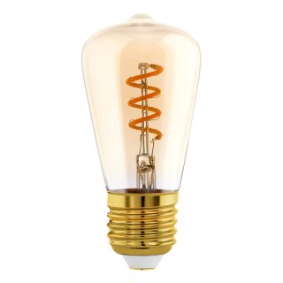 Eglo LED Spiral Filament Edison 4W = 15W E27 Gold 145lm extra warmweiß 2000K Dimmbar