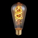 LED Spiral Filament Edison Leuchtmittel 5W E27 ST64 extra...