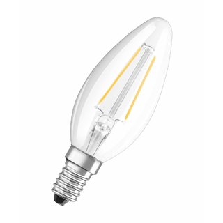 Osram LED Filament Leuchtmittel Kerze 2,8W = 25W E14 klar 250lm warmweiß 2700K