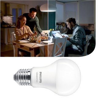 Philips LED Leuchtmittel Birnenform 9,5W = 60W E27 matt SceneSwitch w