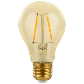 LED Filament Birnenform A60 2W = 24W E27 klar Gold Retro Shine extra warmweiß 2400K