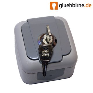 Aufputz Schalter Programm Feuchtraum IP54 AP Steckdose Taster Kombination Doppeldose Einzelsteckdose abschließbar 5