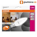 4 x Osram LED Kerze Superstar Classic B40 6,5W = 40W E14 matt warmweiß GLOWdim 2000K-2700K DIMMBAR