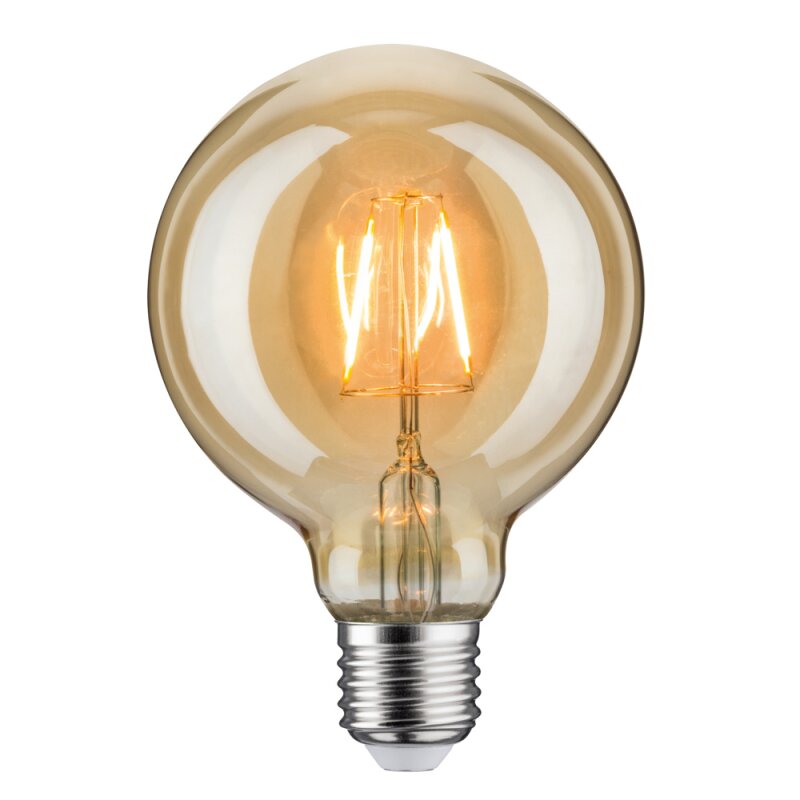 Paulmann LED Filament Goldlicht G95 E27 2,5W extra warmwe Globe Retro