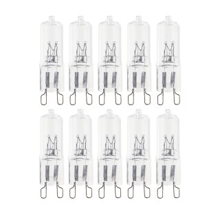 10 x Eco Halogen Stiftsockellampe 20W = 25W G9 230V Klar warmweiß dimmbar