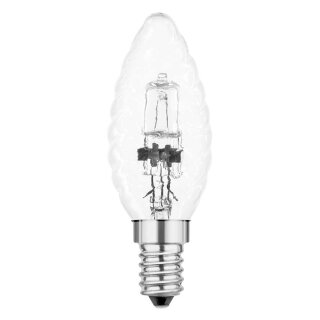 Ormalight Halogen Kerze gedreht 18W = 25W / 24W E14 Glühlampe warmweiß dimmbar