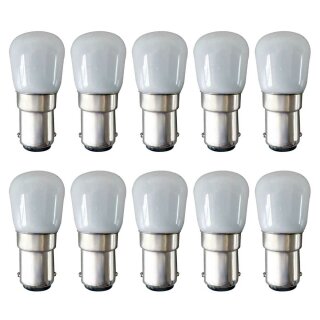 10 x LED Leuchtmittel mini Röhre T23 1,5W BA15d B15d matt Tageslicht kaltweiß 6000K