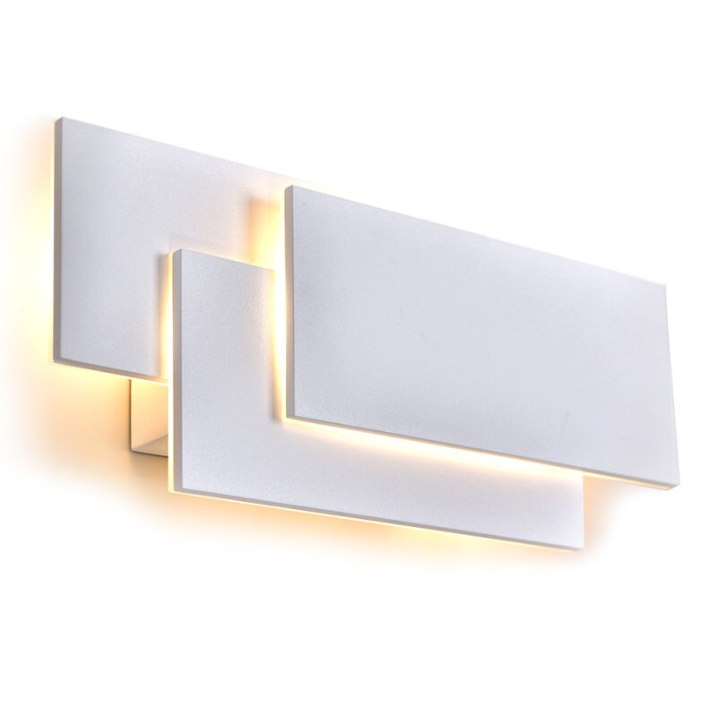 LED Design Innen-Wandleuchte weiß Lumen Rechtecke 12W 3 1560 warmweiß