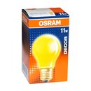 Osram Glühbirne 11W GELB E27 11 Watt Glühlampe...