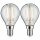 2 x Paulmann Filament LED Leuchtmittel Tropfen 2W = 25W E14 klar warmweiß 2700K