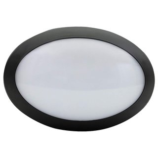 LED Außenleuchte IP66 oval 10W = 60W schwarz kaltweiß 6000K, 7,98 €
