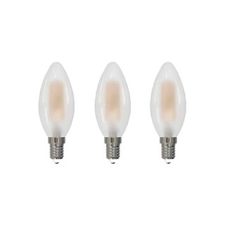 3 x Müller-Licht LED Leuchtmittel Kerze 4,5W = 40W E14 matt 470lm warmweiß 2700K