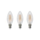 3 x Müller-Licht LED Leuchtmittel Kerze 4,5W = 40W E14 matt 470lm warmweiß 2700K