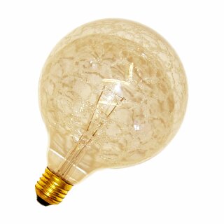 Merkur Globe Glühbirne 40W E27 Krokoeis Gold G120 40 Watt 120mm Globelampe Glühlampe