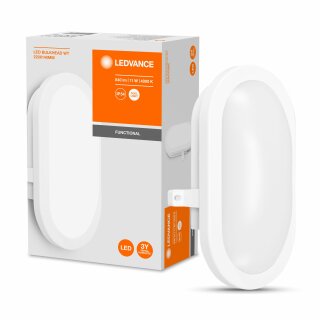 Ledvance LED Außenwandleuchte Bulkhead 11W 840lm Oval Kellerleuchte neutralweiß 4000K Weiß