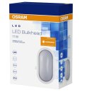 Ledvance LED Außenwandleuchte Bulkhead 11W 840lm Oval Kellerleuchte neutralweiß 4000K Weiß