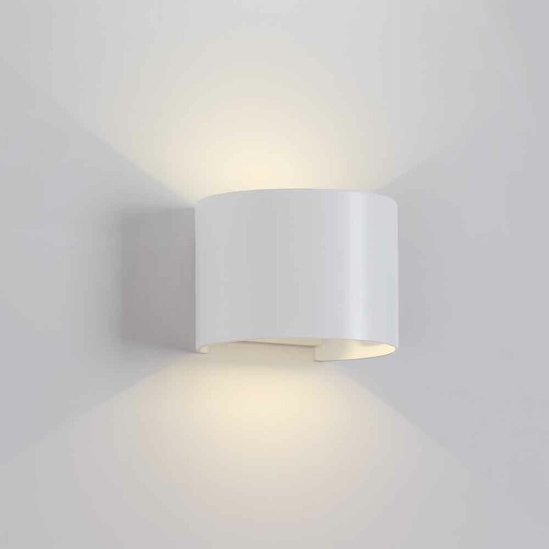 LED Wandleuchte Wandlampe weiß 6W rund 3000K Warmweiß 780lm Indoor/Ou