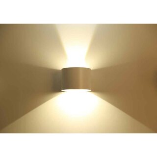 Warmweiß LED Wandleuchte Indoor/Ou Wandlampe 780lm 3000K weiß rund 6W