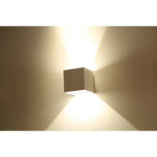 LED Wandleuchte eckig Wandlampe 3000K Warmweiß weiß 490lm Indoor/O 6W