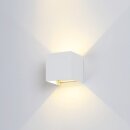 LED Wandleuchte Wandlampe weiß eckig 6W 490lm 3000K Warmweiß Indoor/O